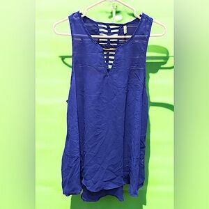 Live 4 truth sheer Blue Sleeveless Top XL